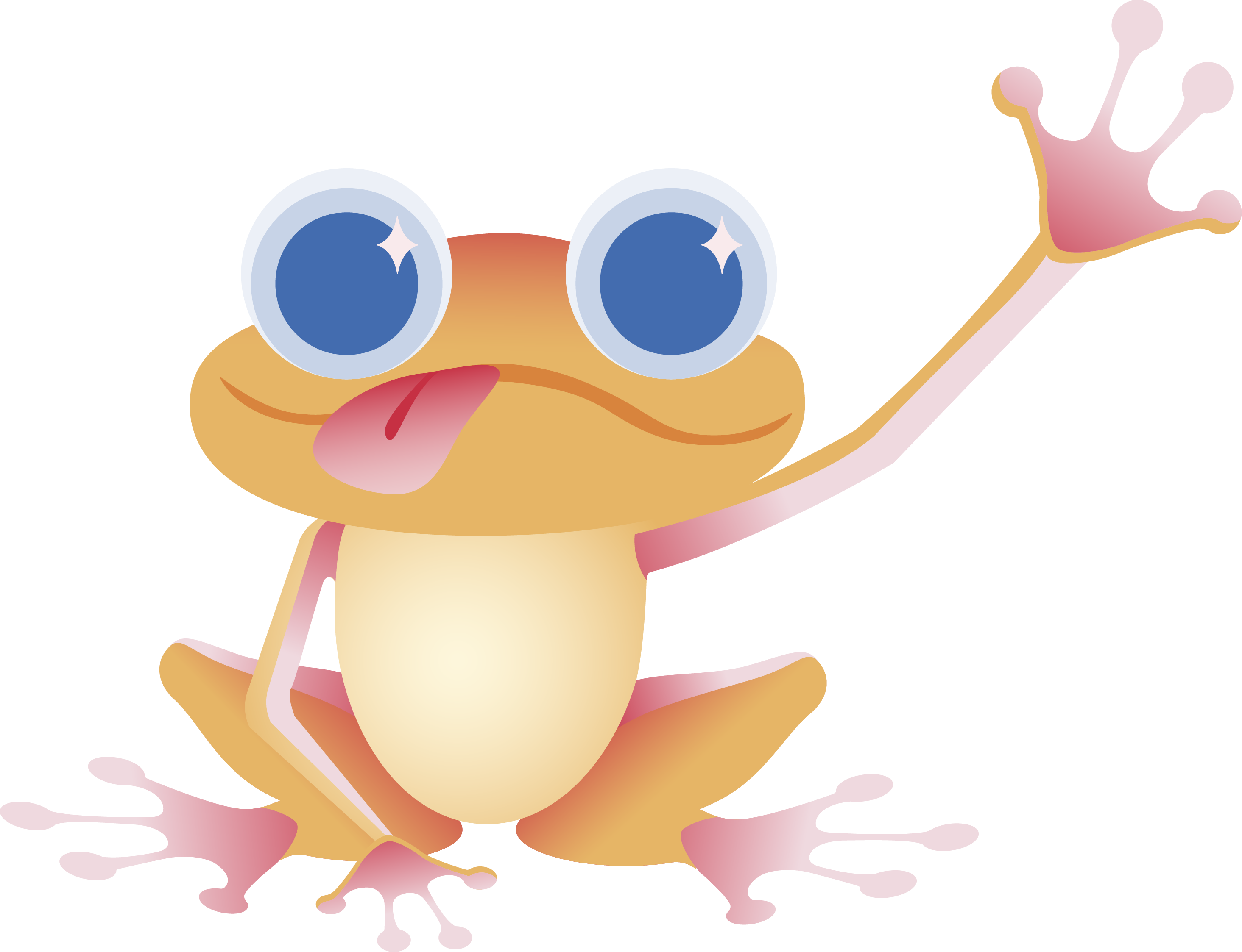 Frog waving